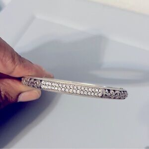 Women’s Brighton silver bangle with stones